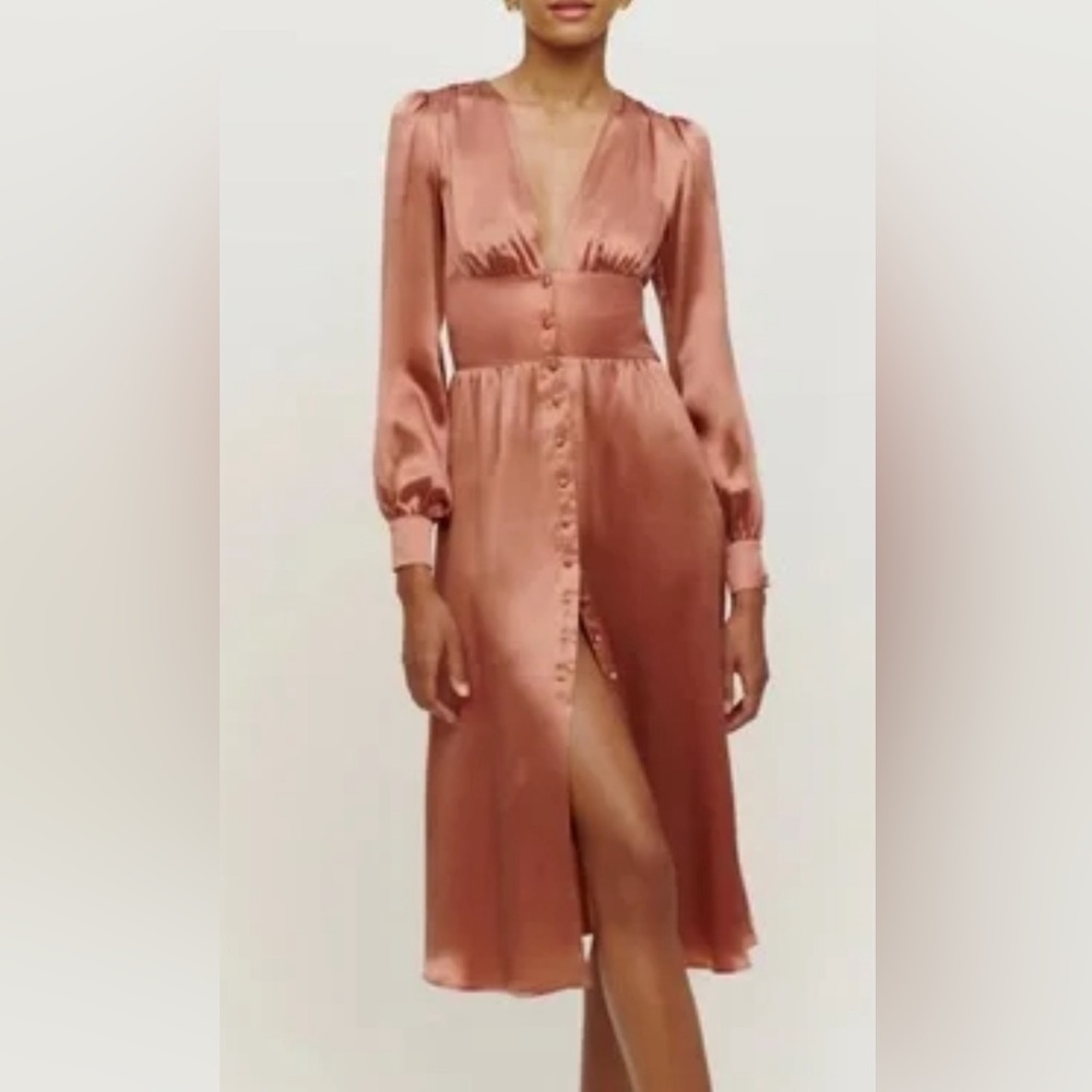 Reformation Nicola Dress Praline Size 6 NWT